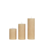 Rustic Stearinlys i farven HONEY  - Dia 7 cm