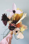 Papir blomster - Grand Dahlia - Farve: Sand - Str. Ø16*H46 cm