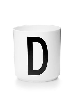 Personlig porcelænskop i Fine Bone China (A-Z)