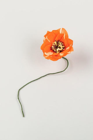 Papir blomster - Farve: Red - Str. Ø12*H 43 cm