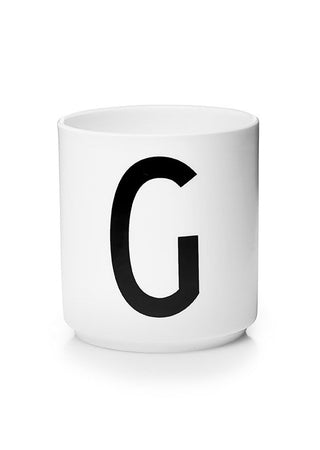 Personlig porcelænskop i Fine Bone China (A-Z)