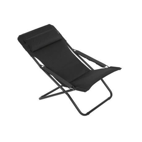 Lafuma Deckchair Transabed AirComfort stol - Farve: Acier (blå/sort)