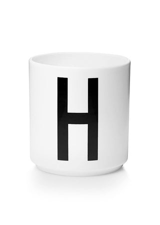 Personlig porcelænskop i Fine Bone China (A-Z)