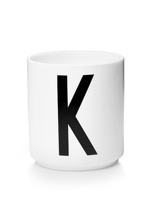 Personlig porcelænskop i Fine Bone China (A-Z)