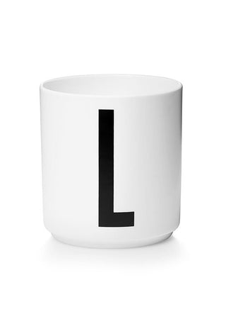 Personlig Melaminskop Hvid (A-Z)