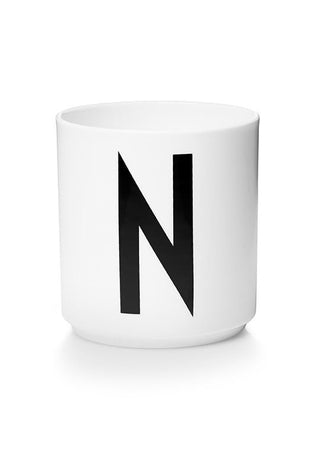 Personlig porcelænskop i Fine Bone China (A-Z)