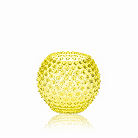 Glasvase Ø 18 - Farve: citron gul