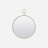 Loop Spejl i messing - Rund 32 cm