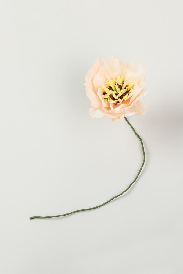 Papir blomster - Farve: Nude - Str. Ø13*H 43 cm