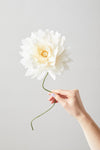 Papir blomster - Grand Dahlia - Farve: Sand - Str. Ø16*H46 cm
