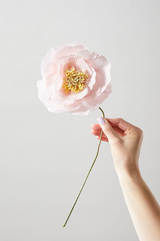 Papir blomster - Farve: Rose - Str. Ø13*H44 cm