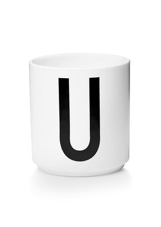 Personlig porcelænskop i Fine Bone China (A-Z)