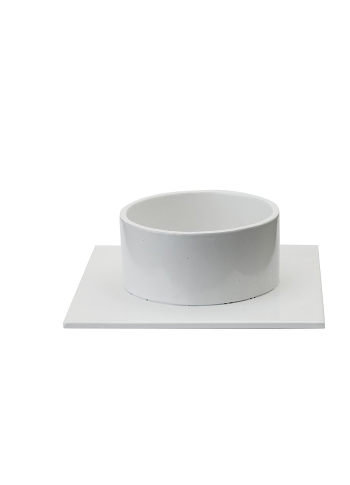 The Square - 6 cm - Lysestager fra Kunst Industrien - Farve: Hvid